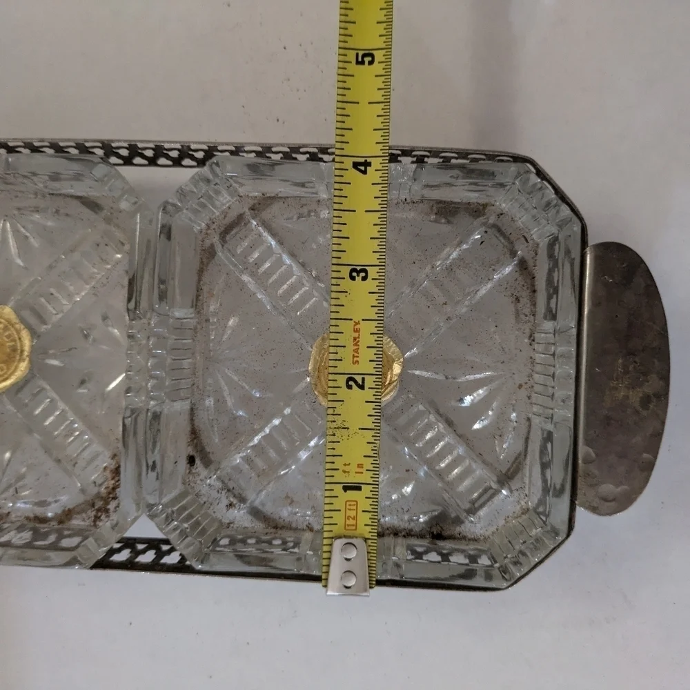 Vintage server dish/tray silver tone made in england. Removable dishes from tray